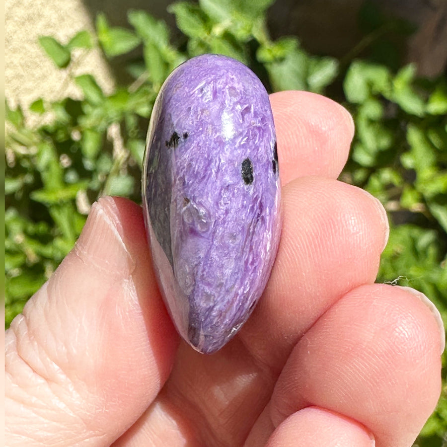 Grade AAA Charoite Crystal Heart