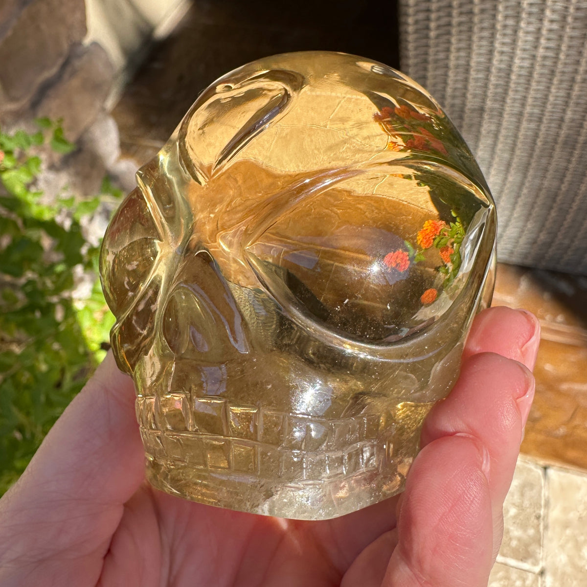 Ultra Clear Citrine Star Child Crystal Skull Carved by Leandro de Souza