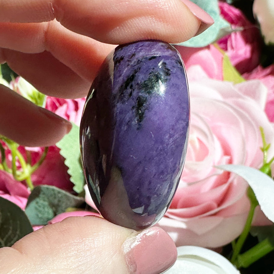 AA Grade Charoite Crystal Heart