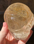Golden Rutile Citrine Star Child Crystal Skull Carved by Leandro de Souza