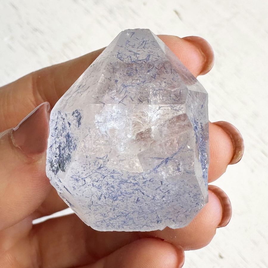 DT Natural Dumortierite Quartz Crystal Point