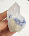 Natural Dumortierite Quartz Crystal Cluster Point