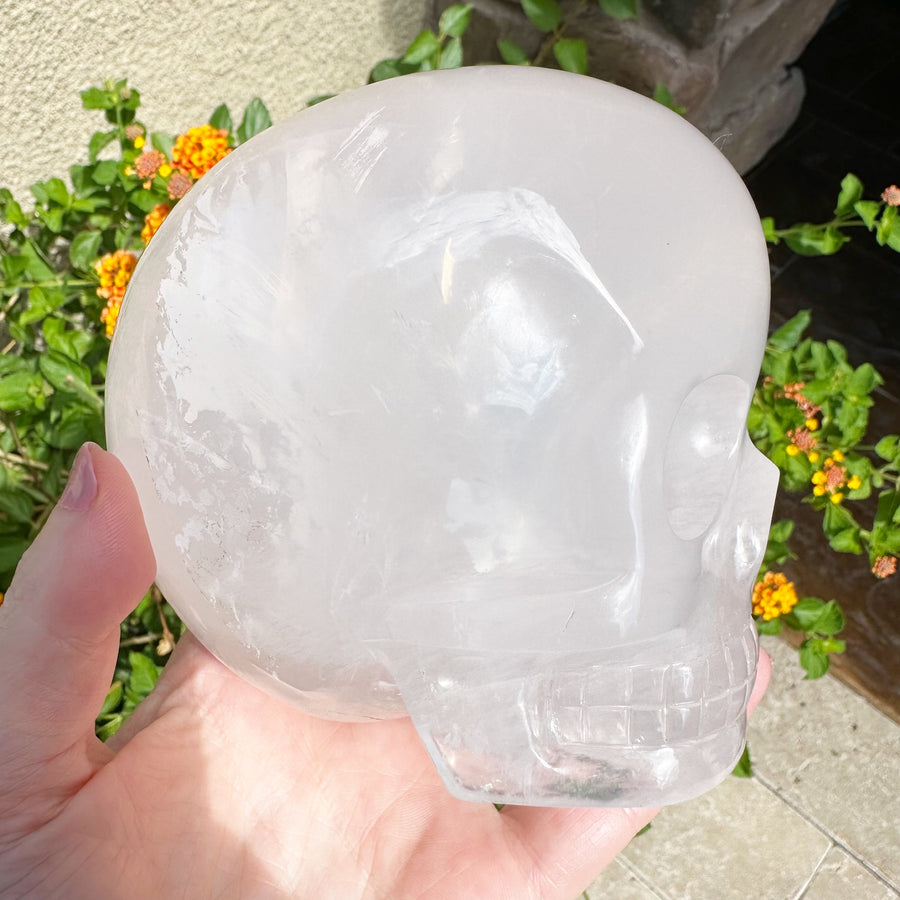 Star Rose Girasol Quartz Magical Child Crystal Skull Carved by Leandro de Souza