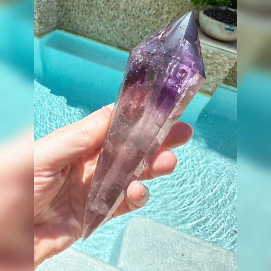 Amethyst Vogel Style Wand 12 Sided