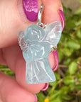 Aquamarine Guardian Angel Pendant Carved by Leandro de Souza