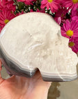 Agate Geode Crystal Skull