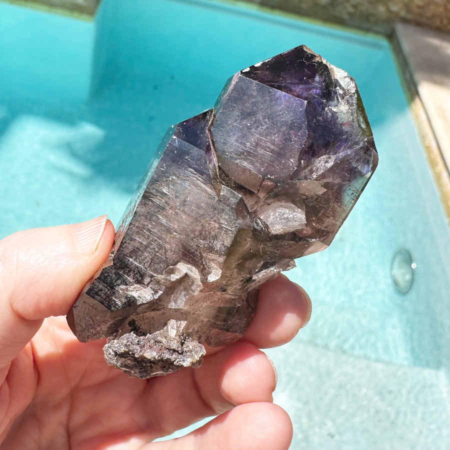 Natural Shaangan Amethyst Double Terminated Sceptor Point