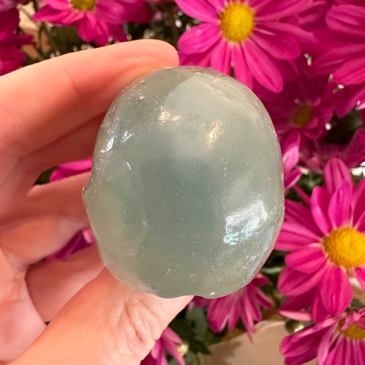 Blue Calcite Crystal Skull