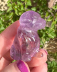 Amethyst Crystal Puppy Carved by Leandro de Souza