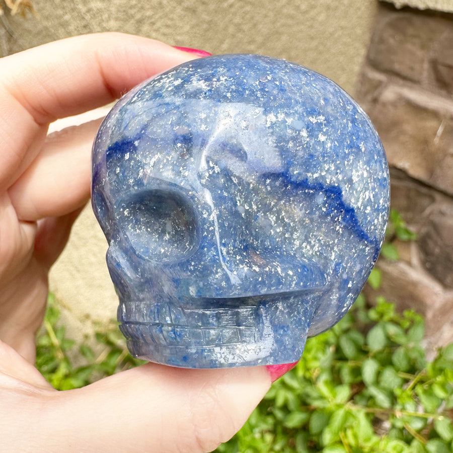 Sodalite Magical Child Crystal Skull Carved by Leandro de Souza
