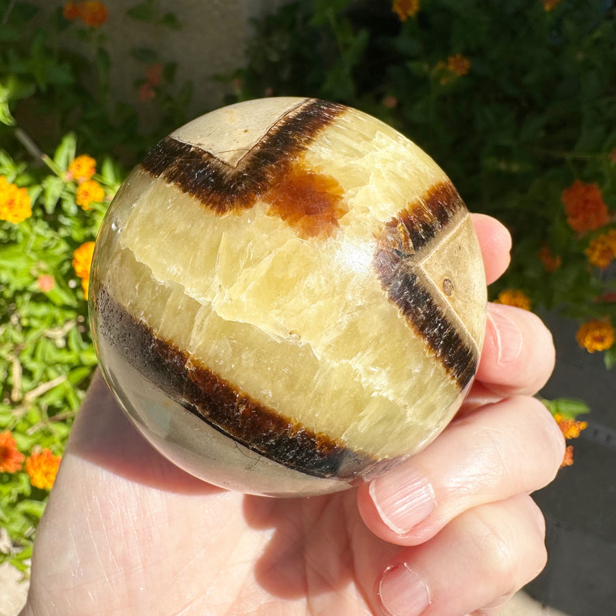 Large Dragon Septarian Crystal Sphere