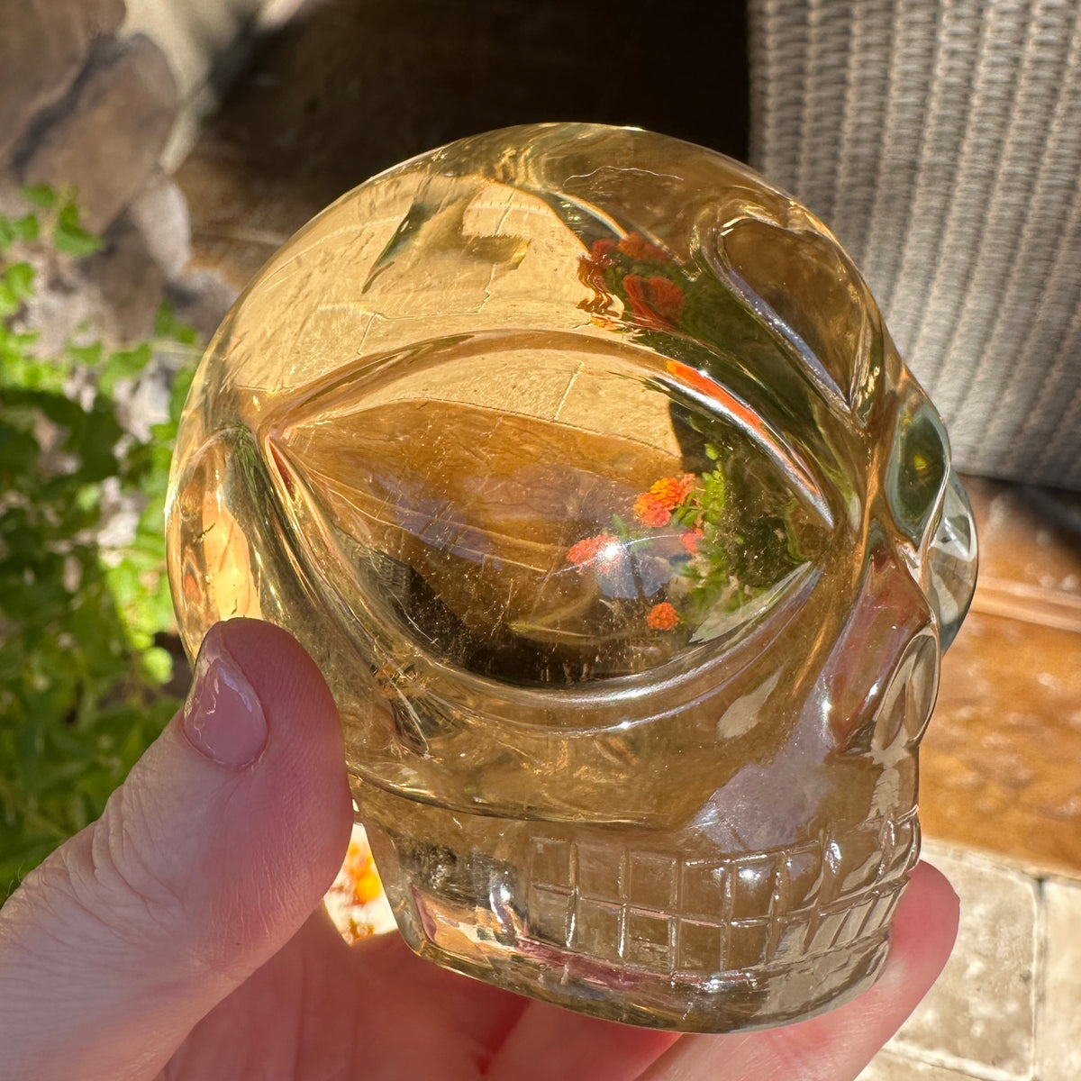 Ultra Clear Citrine Star Child Crystal Skull Carved by Leandro de Souza