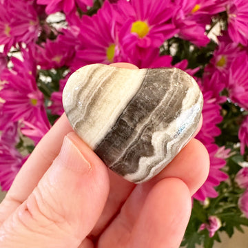 Banded Calcite Crystal Heart