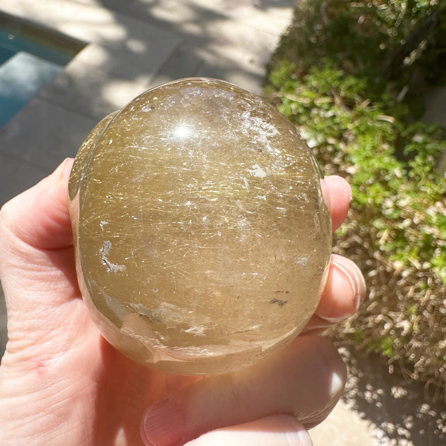 Golden Rutile Citrine Star Child Crystal Skull Carved by Leandro de Souza