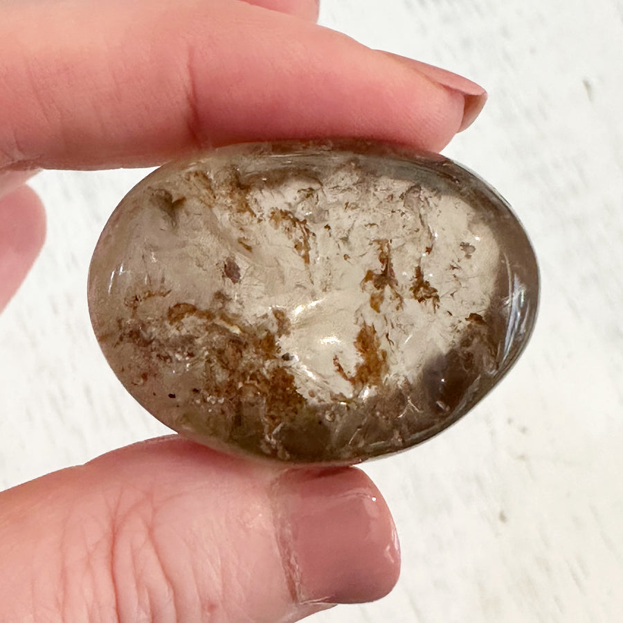 Polished Lodolite Dream Quartz Crystal