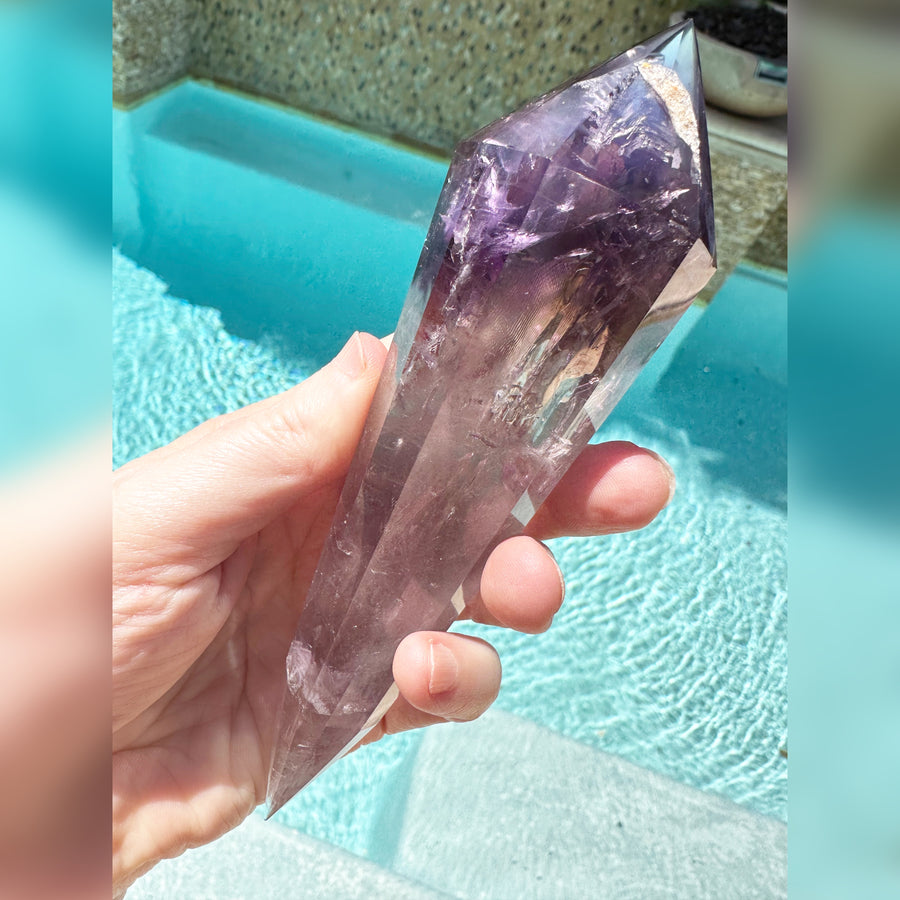 Amethyst Vogel Style Wand 12 Sided