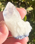 Natural Dumortierite in Quartz Crystal Point