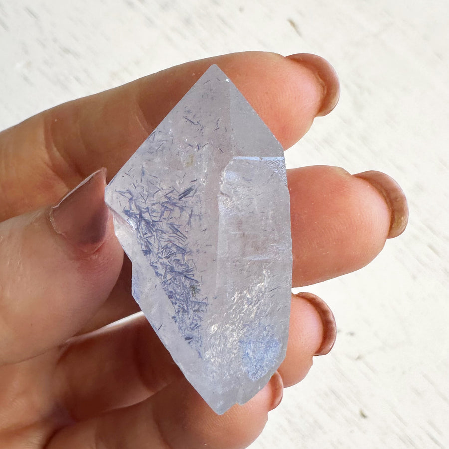 DT Natural Dumortierite Quartz Crystal Point