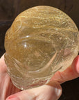 Golden Rutile Citrine Star Child Crystal Skull Carved by Leandro de Souza