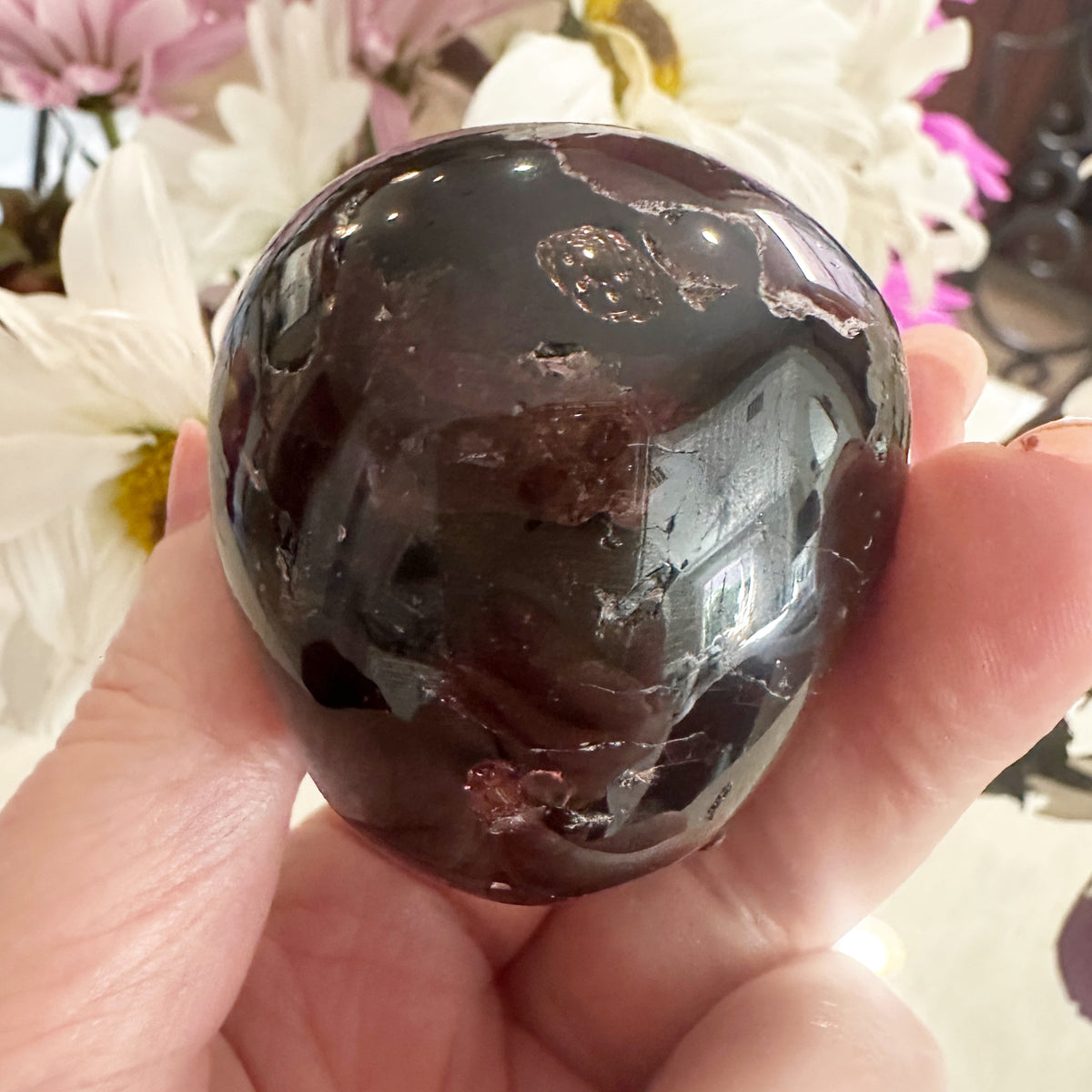 Garnet Magical Child Crystal Skull Carved by Leandro de Souza