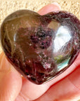 Rhodolite Garnet Heart Palm Stone