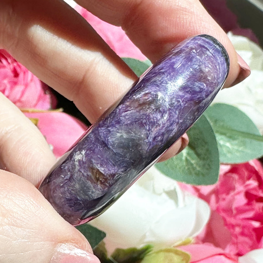 Charoite Crystal Palm Stone