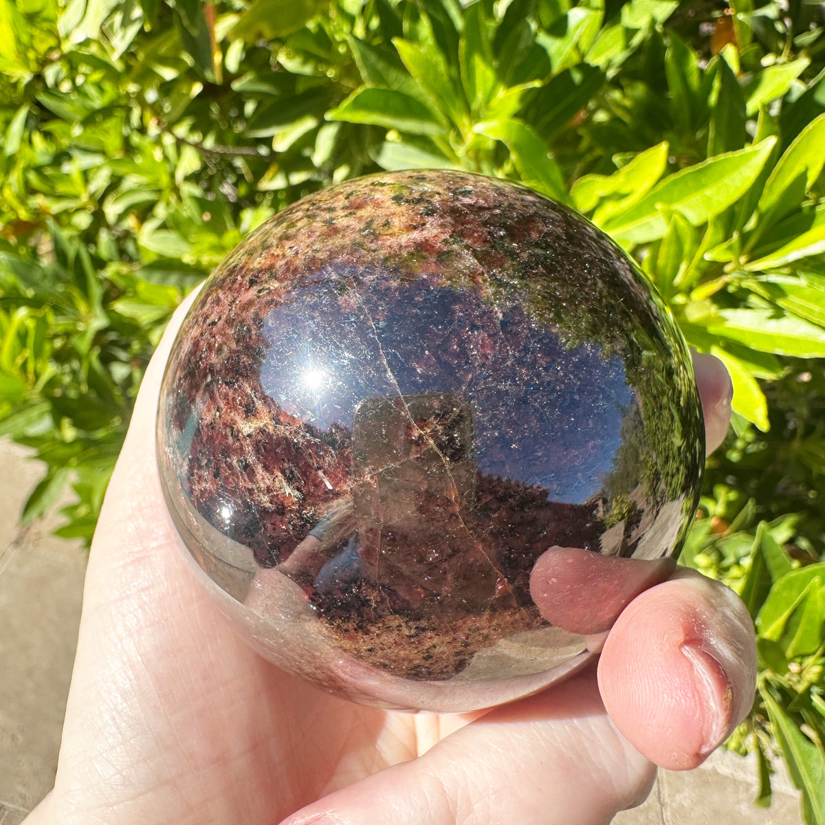 Large Star Garnet Sphere