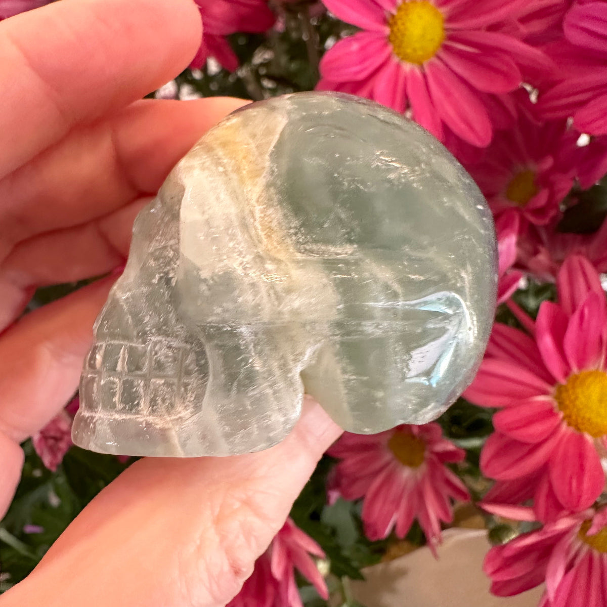 Blue Calcite Crystal Skull