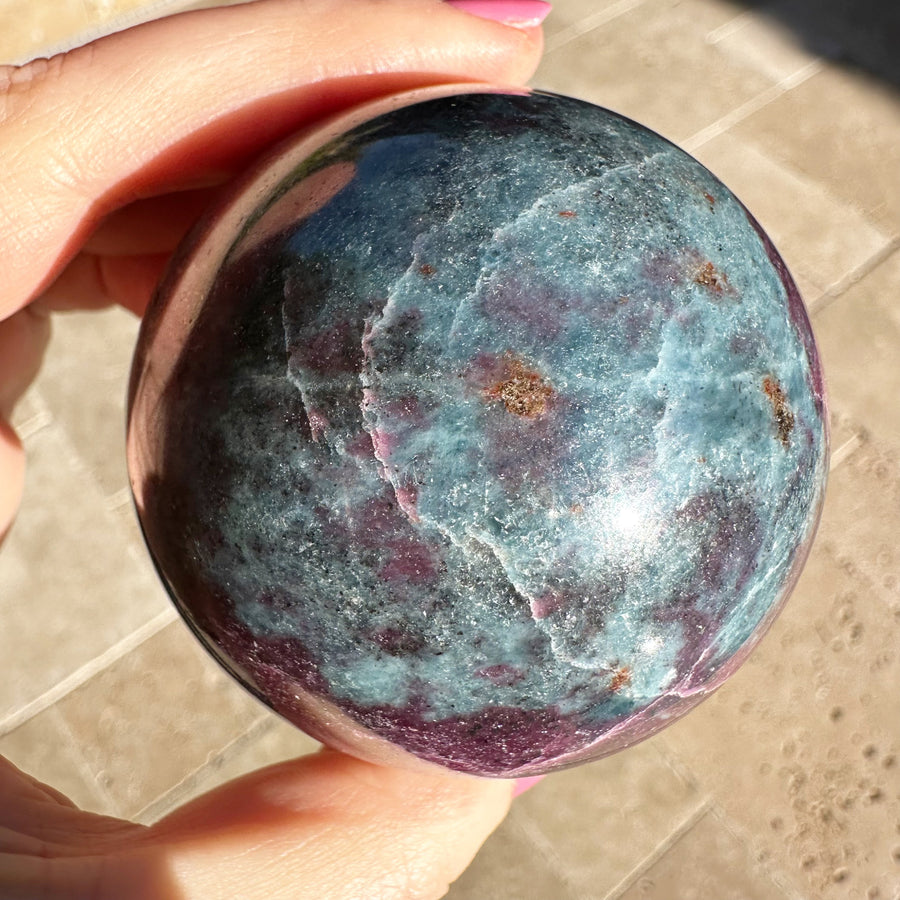 Ruby Kyanite Crystal Sphere