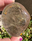 Golden Rutile Citrine Star Child Palm Crystal Skull Carved by Leandro de Souza