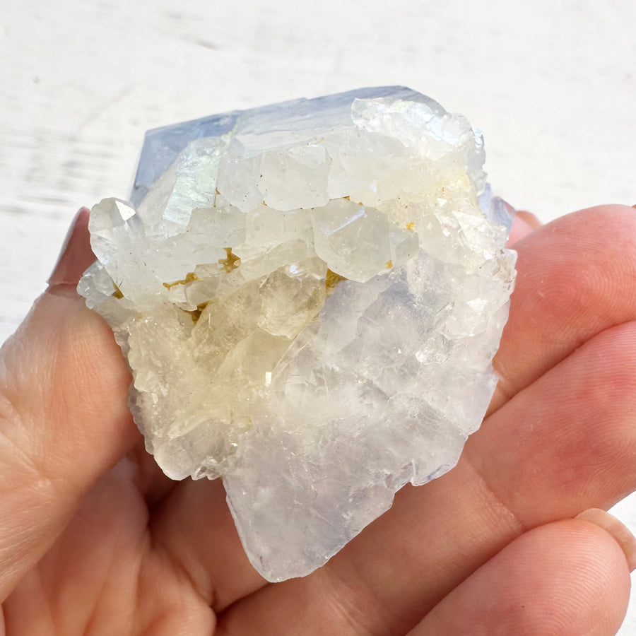 Natural Dumortierite Quartz Crystal Cluster