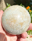 Large Caribbean Blue Calcite Crystal Geode Sphere