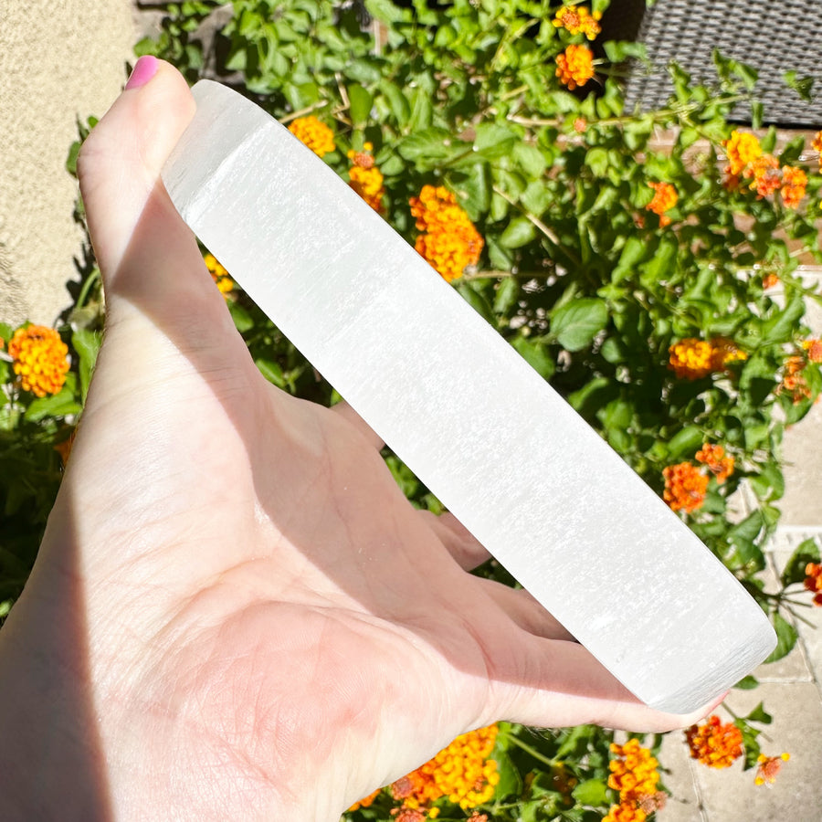 Large Hexagon Selenite Charging Plate or Pedestal