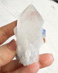 Natural Dumortierite Quartz Crystal Cluster Point
