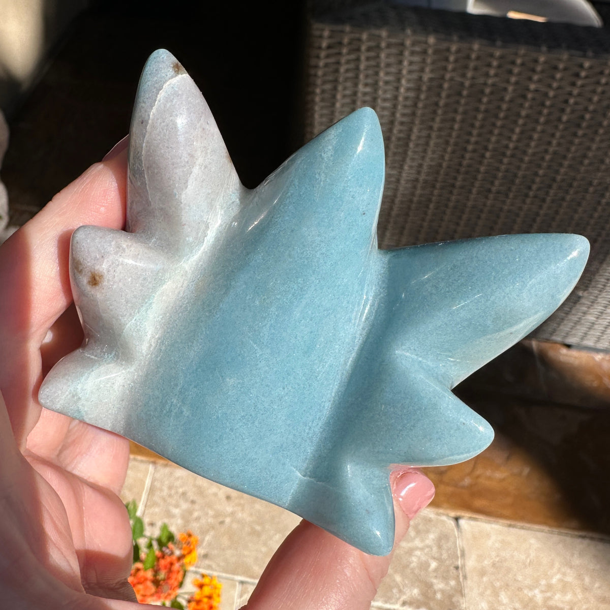 Blue Trolleite Dragon Carved By Leandro de Souza