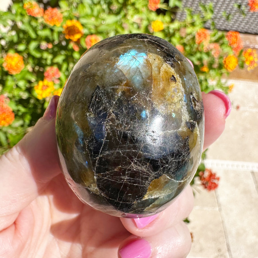 Nebula Flash Labradorite Crystal Skull Master