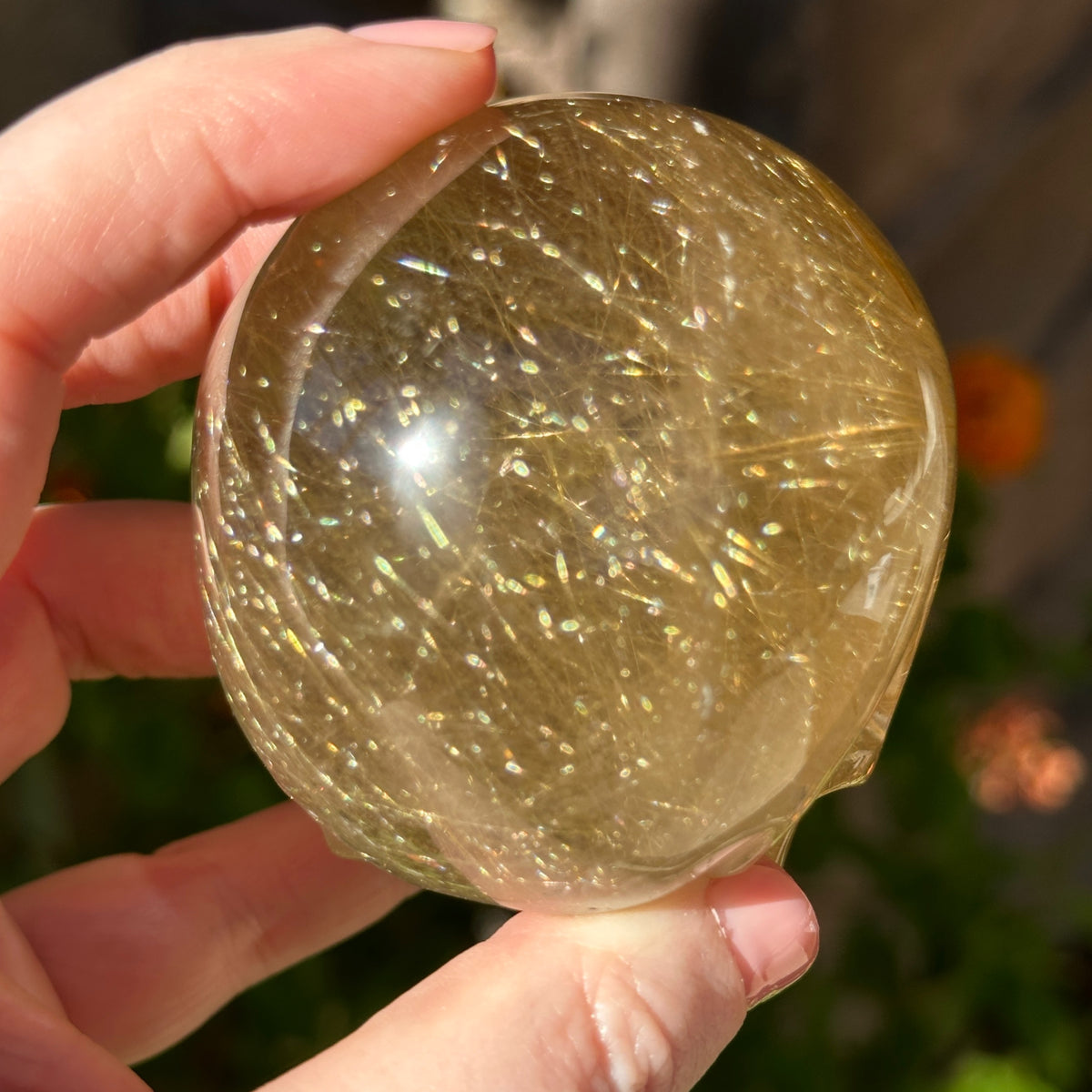 Golden Rutile Citrine Star Child Crystal Skull Carved by Leandro de Souza
