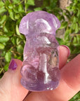 Amethyst Crystal Puppy Carved by Leandro de Souza