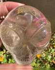 Golden Rutile Citrine Star Child Palm Crystal Skull Carved by Leandro de Souza