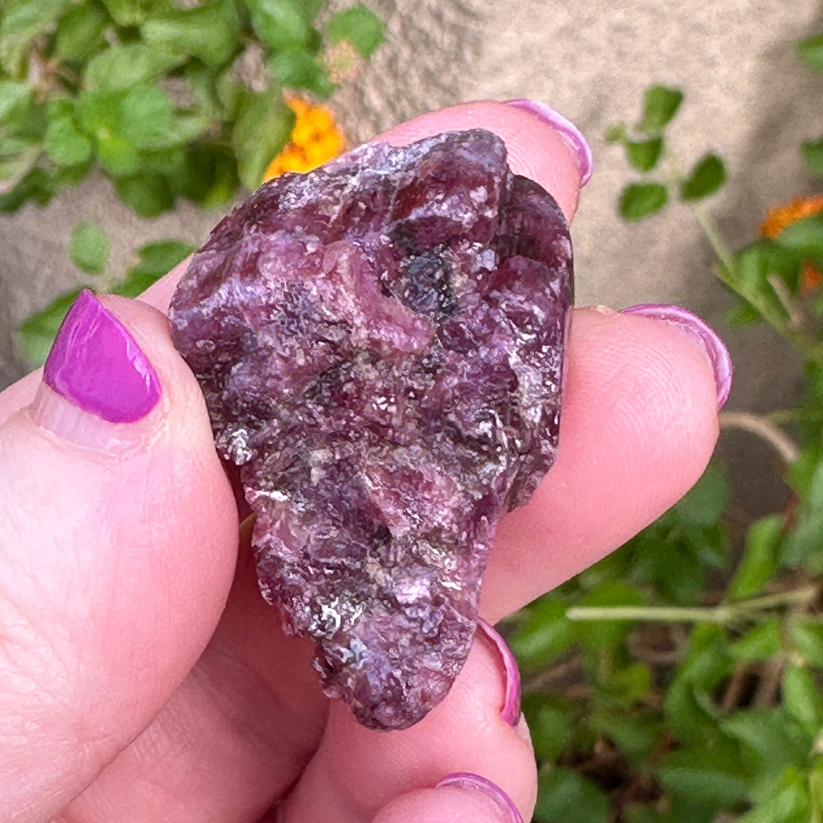 Pink Tourmaline Palm Skull by Igor de Souza