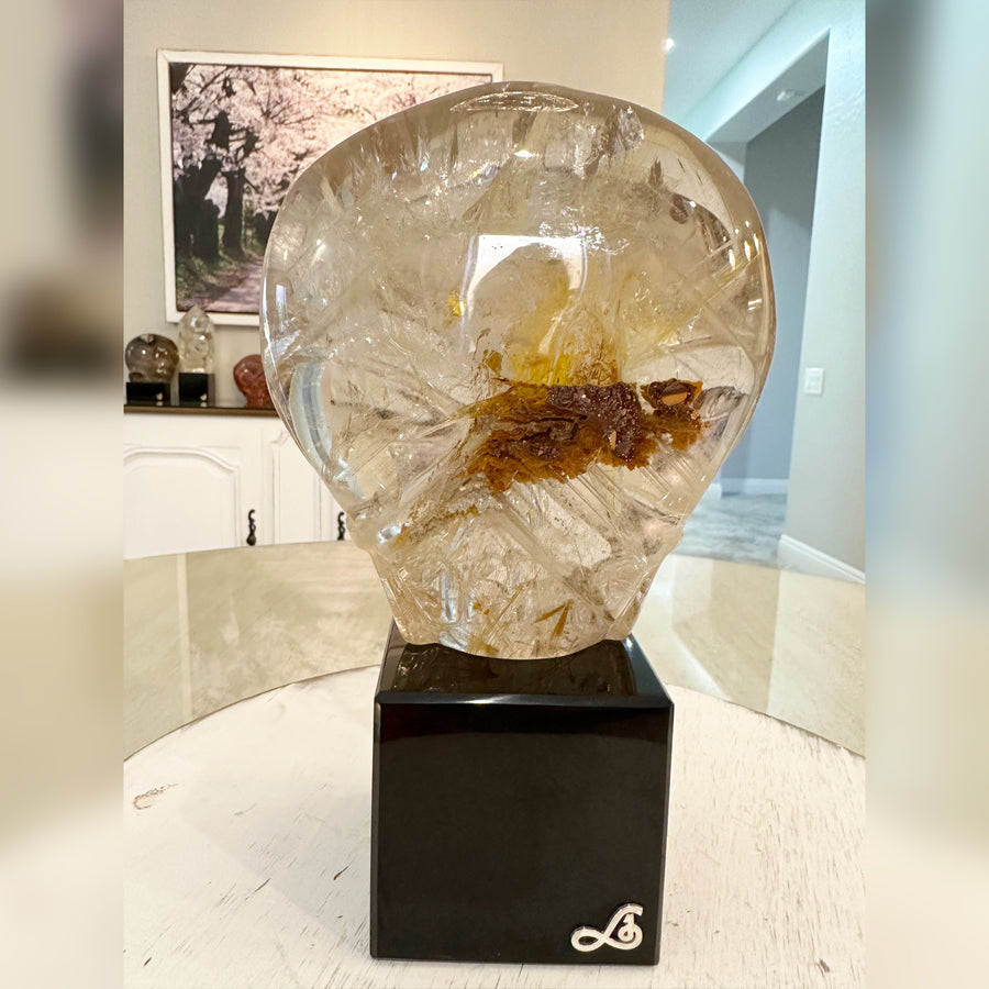 Circle 100-1 Rutile Shaman Quartz Magical Child Master Crystal Skull Carved by Leandro de Souza