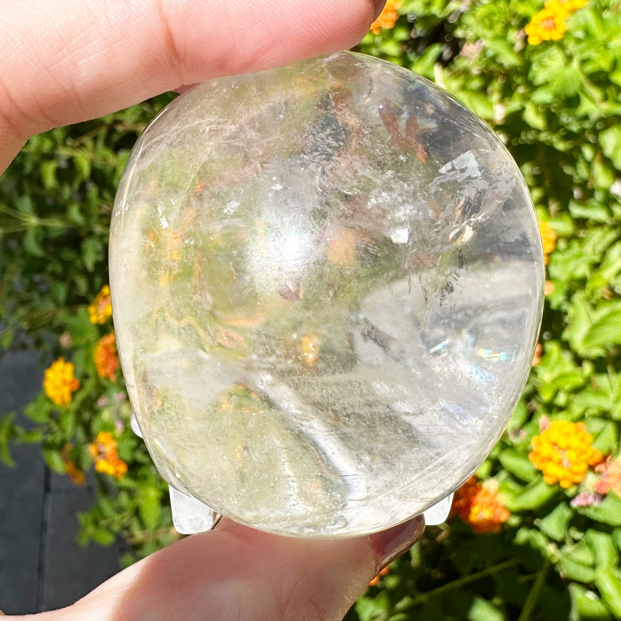 Lemurian Magical Child Crystal Skull with Rainbows Carved by Leandro de Souza