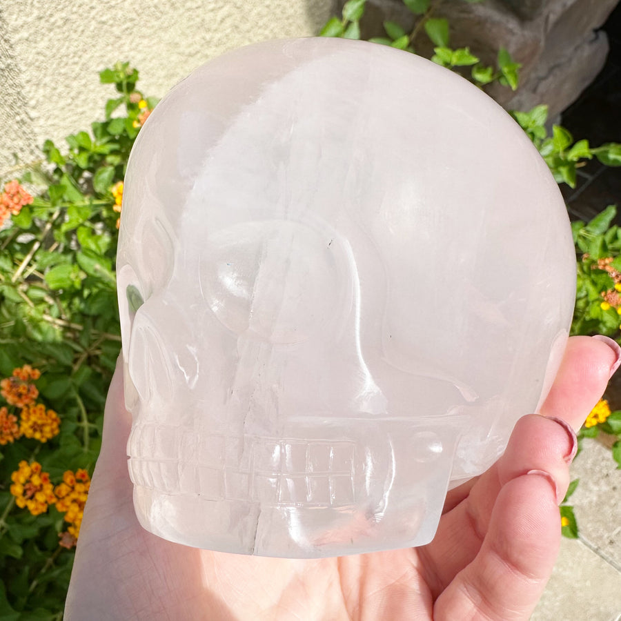 Star Rose Girasol Quartz Magical Child Crystal Skull Carved by Leandro de Souza