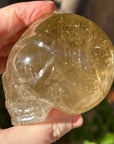 Golden Rutile Citrine Star Child Crystal Skull Carved by Leandro de Souza