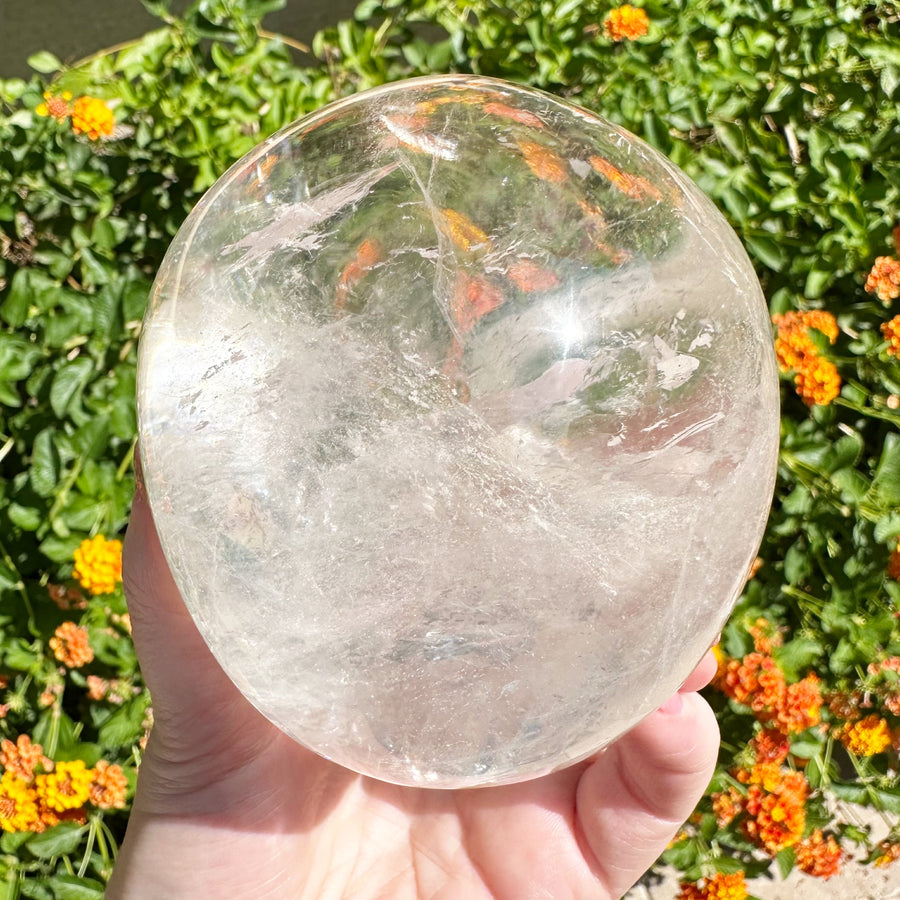 Lemurian Magical Child Crystal Skull with Rainbows Carved by Leandro de Souza