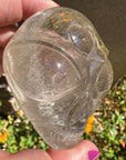 Golden Rutile Citrine Star Child Palm Crystal Skull Carved by Leandro de Souza