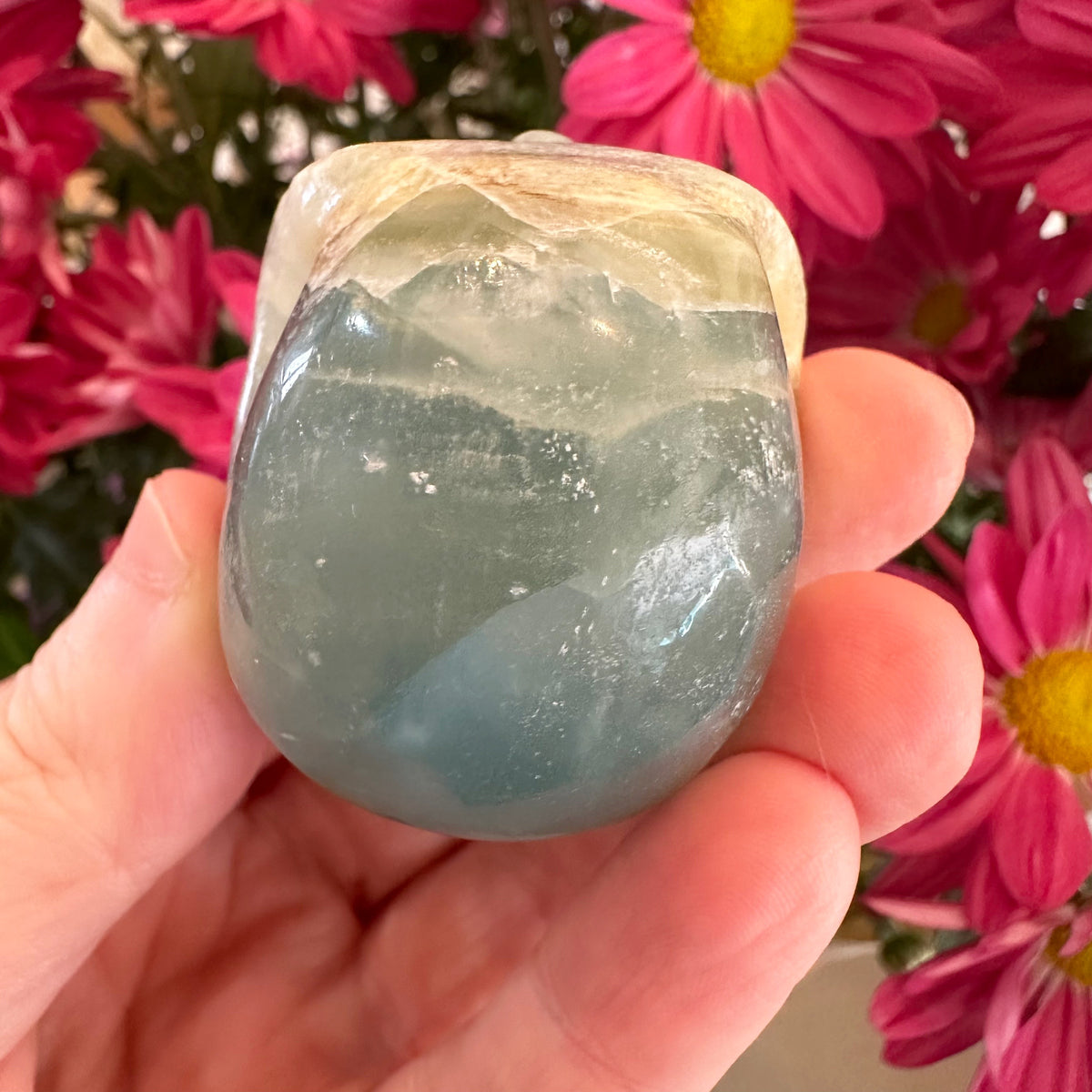 Blue Calcite Crystal Skull