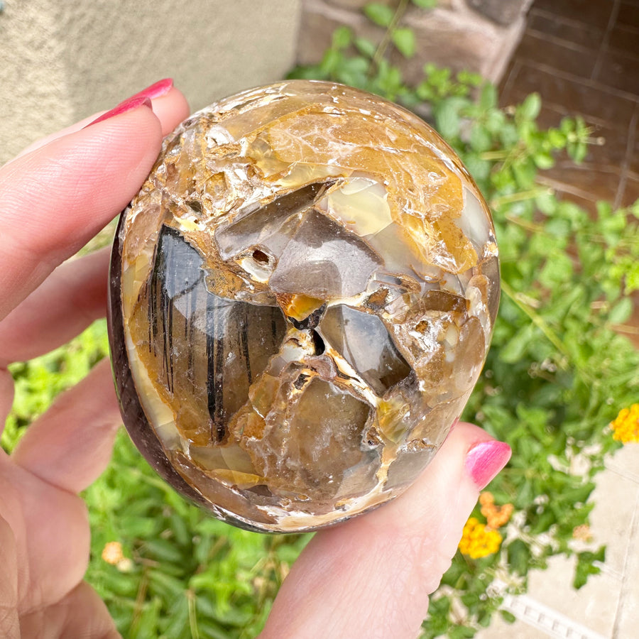 Tourmaline Rutile Magical Child Crystal Skull Carved by Leandro de Souza