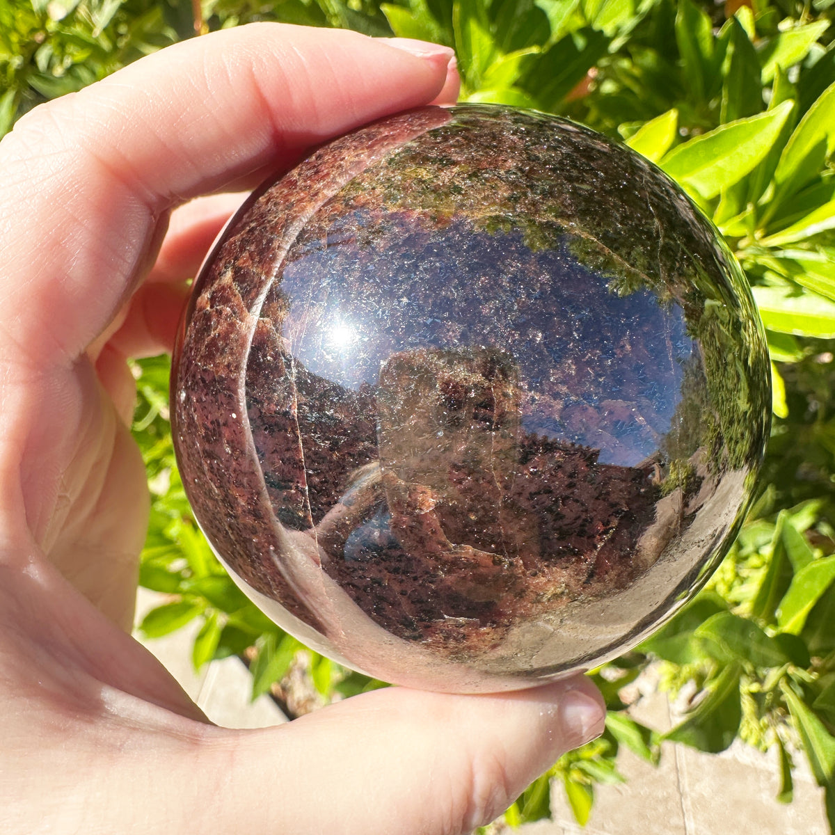 Large Star Garnet Sphere