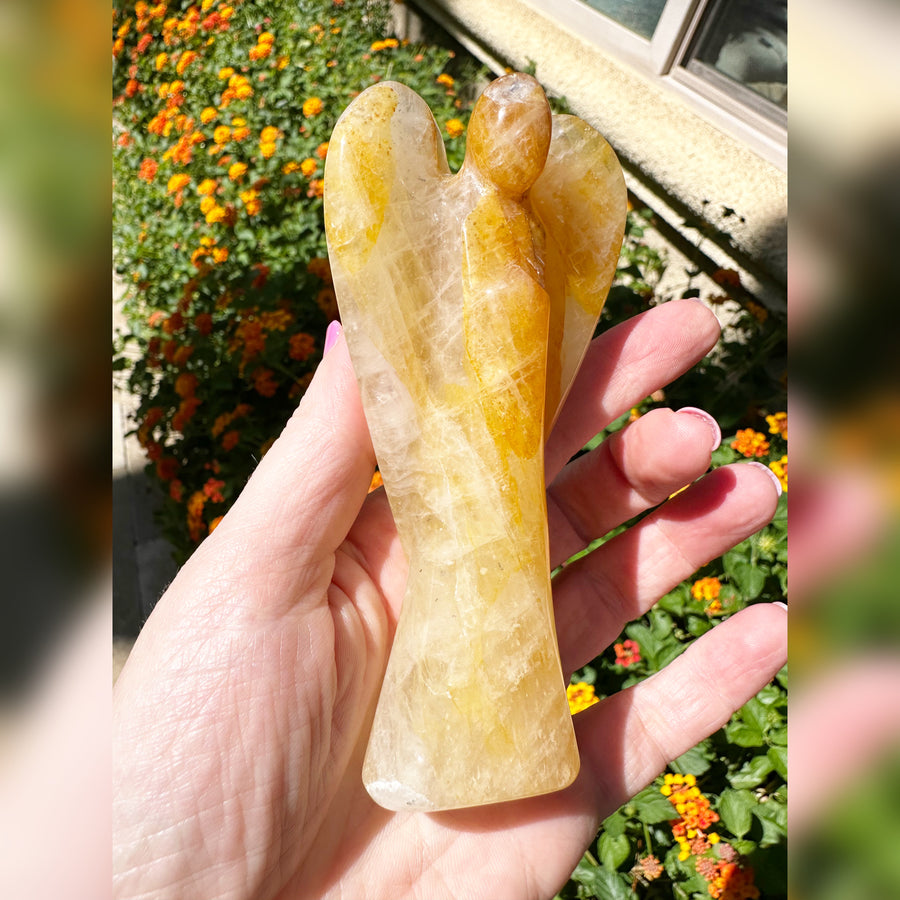 Golden Healer Quartz Crystal Angel